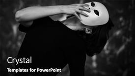  Presentation with mental disorders - Presentation theme enhanced with black-and-white-shot background and a  colored foreground