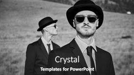  Presentation with surrealist - Presentation theme with black-and-white-shot background and a dark gray colored foreground