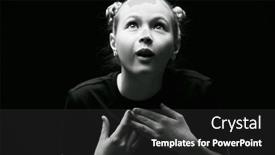  Presentation with black children - Presentation theme featuring black-and-white-shot background and a dark gray colored foreground