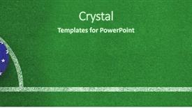  Presentation with australia colours - Slide set featuring black and white soccer corner background and a forest green colored foreground