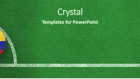  Presentation with ecuador - Cool new PPT layouts with black and white soccer corner backdrop and a forest green colored foreground