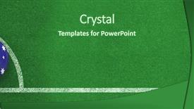  Presentation with australia colours - Slide deck enhanced with black and white soccer corner background and a forest green colored foreground