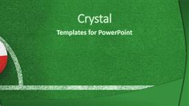  Presentation with black yellow color - Slide set featuring black and white soccer corner background and a forest green colored foreground