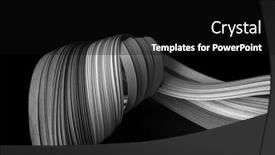  Presentation with black paper texture black - Presentation design consisting of black-and-white-strip-wave background and a black colored foreground