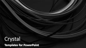  Presentation with black paper texture black - Slide set with black-and-white-strip-wave background and a black colored foreground