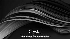  Presentation with black paper texture black - PPT theme having black-and-white-strip-wave background and a black colored foreground