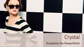  Presentation with stripe - Colorful presentation design enhanced with black and white stripe backdrop and a lemonade colored foreground