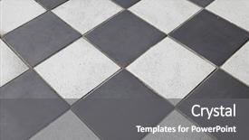  Presentation with tile - Beautiful presentation design featuring black and white tiled floor backdrop and a gray colored foreground