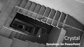  Presentation with stairway - Colorful slides enhanced with black-and-white-tiled-stairway backdrop and a dark gray colored foreground