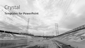  Presentation with downtown los angeles - Cool new presentation design with black-and-white-view-inside backdrop and a white colored foreground