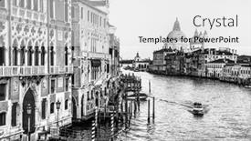  Presentation with venice - PPT layouts enhanced with black-and-white-view background and a light gray colored foreground