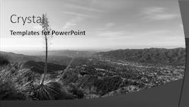  Presentation with mountain view california - Audience pleasing PPT layouts consisting of black-and-white-view backdrop and a light gray colored foreground