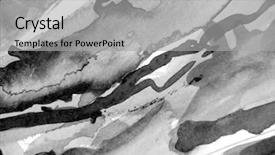 Presentation with abstract watercolor - Theme enhanced with black and white watercolor background background and a light gray colored foreground