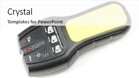  Presentation with finder - Theme featuring black and yellow stud finder background and a  colored foreground