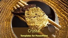  Presentation with gold food white - Presentation theme featuring black-angus-24-carat-gold background and a tawny brown colored foreground