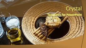  Presentation with gold food white - Theme enhanced with black-angus-24-carat-gold background and a tawny brown colored foreground