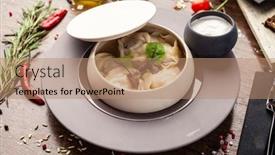  Presentation with black hand - Slide deck enhanced with black-angus-beef-hand-made background and a coral colored foreground