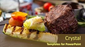  Presentation with tenderloin - PPT layouts with black-angus-chateaubriant-steak-tenderloin background and a tawny brown colored foreground
