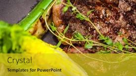  Presentation with uruguay - Theme with black-angus-entrecote-steak-marbled background and a gold colored foreground