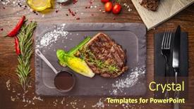  Presentation with uruguay - Presentation theme featuring black-angus-entrecote-steak-marbled background and a tawny brown colored foreground