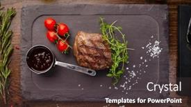  Presentation with uruguay - Theme with black-angus-entrecote-steak-marbled background and a dark gray colored foreground