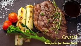  Presentation with new york - Slides enhanced with black-angus-new-york-steak background and a tawny brown colored foreground