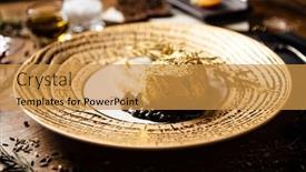  Presentation with red gold black - Colorful presentation enhanced with black-angus-tenderloin-steak-covered backdrop and a gold colored foreground