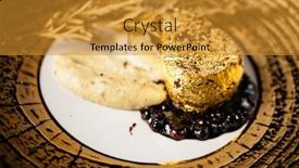  Presentation with red gold black - PPT theme featuring black-angus-tenderloin-steak-covered background and a gold colored foreground