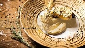  Presentation with red gold black - Cool new theme with black-angus-tenderloin-steak-covered backdrop and a yellow colored foreground