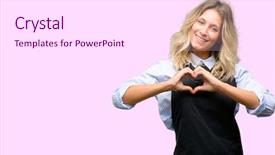  Presentation with black hands - Presentation design consisting of black apron happy showing love background and a white colored foreground