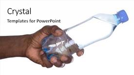  Presentation with water bottle - Theme enhanced with holding a bottle of water background and a white colored foreground