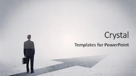  Presentation with forward - Slide set featuring black arrow pointing forward background and a sky blue colored foreground