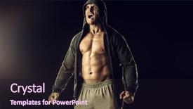  Presentation with professional tennis player athlete man - Beautiful theme featuring black background achievements in sports backdrop and a wine colored foreground