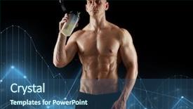  Presentation with protein shake - Beautiful theme featuring black background and diagram backdrop and a  colored foreground