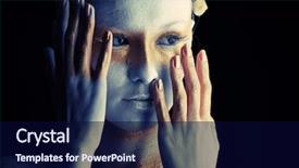  Presentation with fade blue painted red white - Theme having black background body painting project background and a navy blue colored foreground