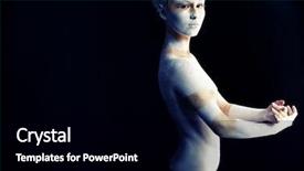  Presentation with fade blue painted red white - Presentation theme featuring black background body painting project background and a black colored foreground