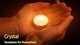  Presentation with praying hands - Amazing PPT theme having black background concept for prayer backdrop and a tawny brown colored foreground