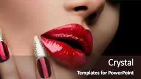  Presentation with nails manicure - Slide deck with black background makeup and manicure background and a wine colored foreground