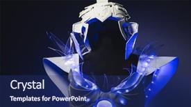  Presentation with led lights - PPT theme with black background robotics - technology robot white suit background and a navy blue colored foreground