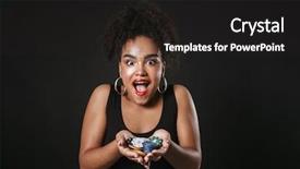  Presentation with black woman - Beautiful theme featuring black background showing casino chips backdrop and a dark gray colored foreground