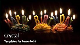  Presentation with first birthday - Presentation theme enhanced with black background with happy birthday background and a black colored foreground