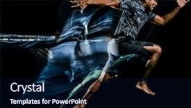  Presentation with boot camp - Colorful presentation design enhanced with black background with light painting backdrop and a navy blue colored foreground