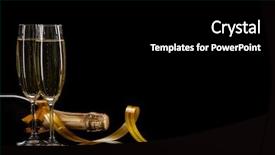  Presentation with christmas black - PPT theme consisting of black background with reflection background and a black colored foreground