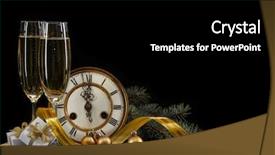  Presentation with christmas black - Beautiful slide deck featuring black background with reflection backdrop and a black colored foreground