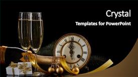  Presentation with christmas black - Presentation having black background with reflection background and a  colored foreground