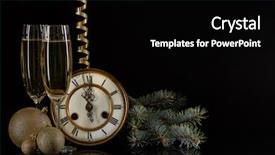  Presentation with christmas black - Cool new presentation theme with black background with reflection backdrop and a black colored foreground