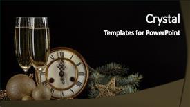  Presentation with christmas black - Theme consisting of black background with reflection background and a black colored foreground