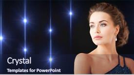  Presentation with black woman - Presentation design consisting of black background with shiny background and a navy blue colored foreground