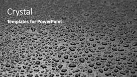 Presentation with water drops - PPT theme consisting of black-background-with-water-drops background and a dark gray colored foreground