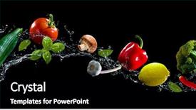  Presentation with water splash - Slide set featuring black background with water background and a black colored foreground